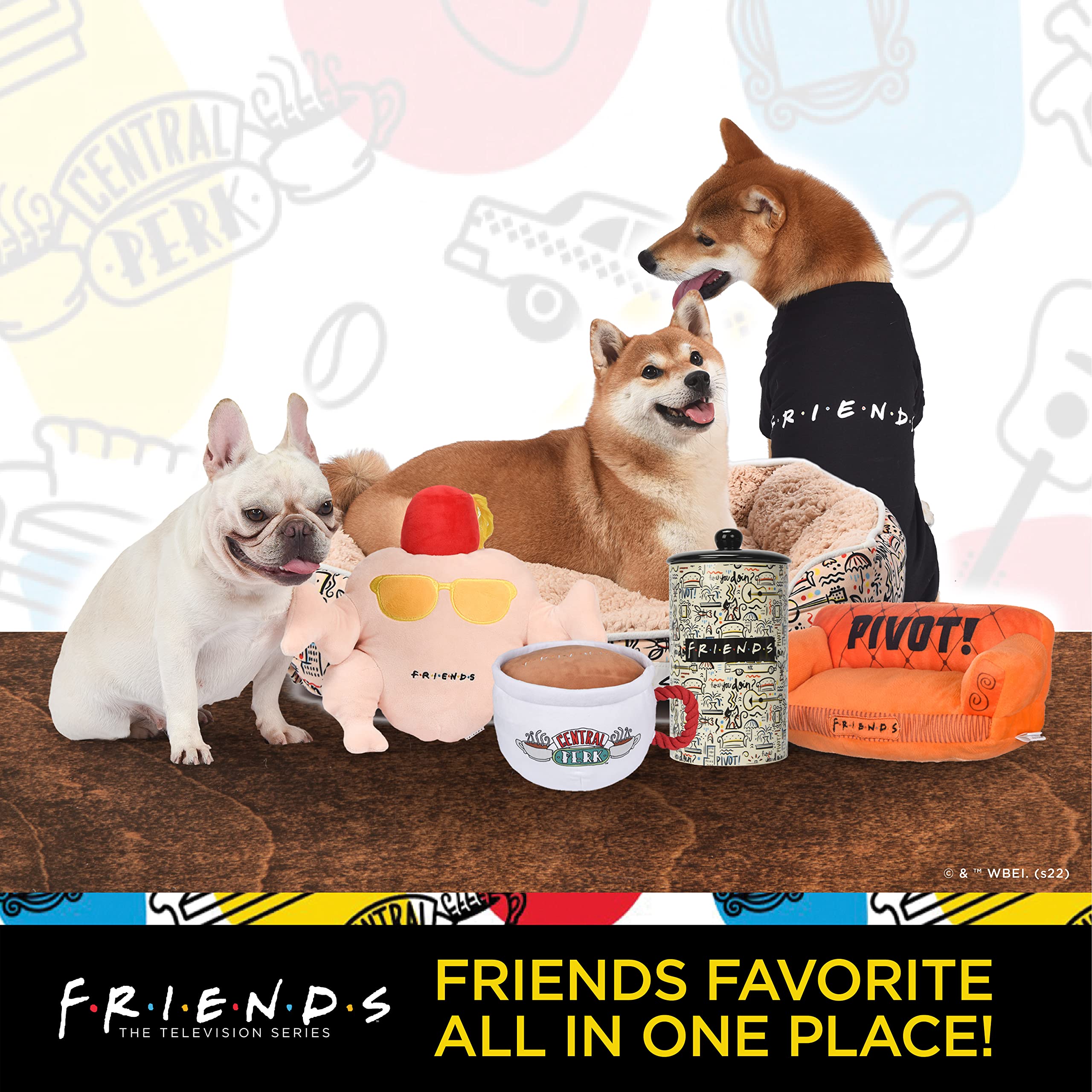 Friends Tv Show Napper Dog Bed | Durable Washable Plush Dog Mat From Warner Bros